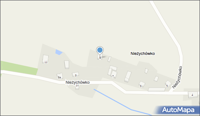 Nieżychówko, Nieżychówko, 8, mapa Nieżychówko