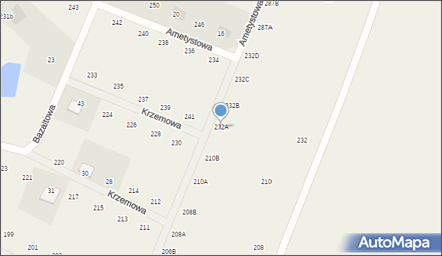 Nieżywięć, Nieżywięć, 232A, mapa Nieżywięć