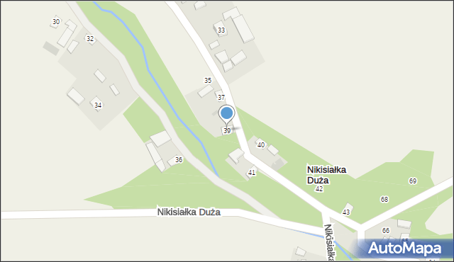 Nikisiałka Duża, Nikisiałka Duża, 39, mapa Nikisiałka Duża