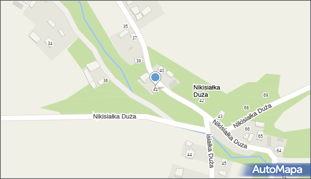 Nikisiałka Duża, Nikisiałka Duża, 41, mapa Nikisiałka Duża