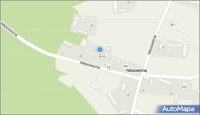 Niksowizna, Niksowizna, 17, mapa Niksowizna