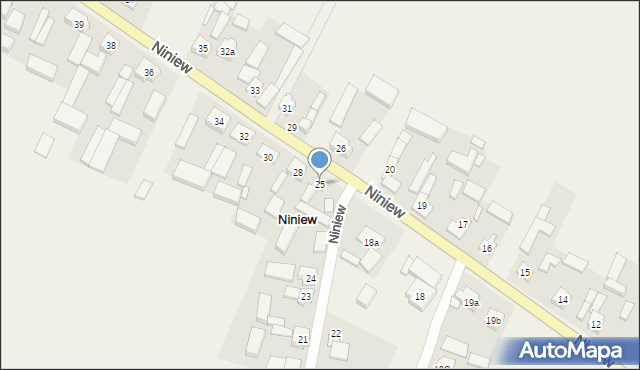 Niniew, Niniew, 25, mapa Niniew
