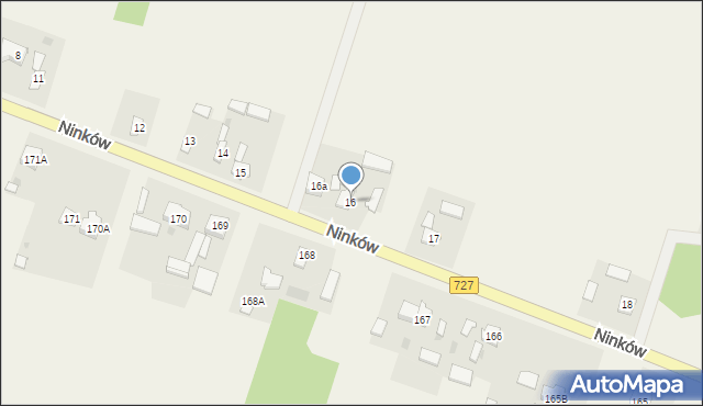 Ninków, Ninków, 16, mapa Ninków