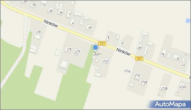 Ninków, Ninków, 172, mapa Ninków