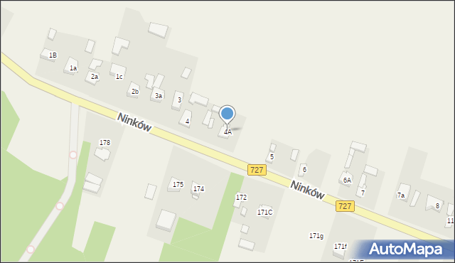 Ninków, Ninków, 4A, mapa Ninków