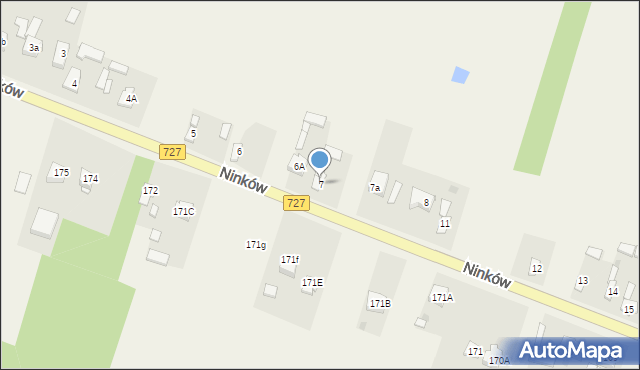 Ninków, Ninków, 7, mapa Ninków