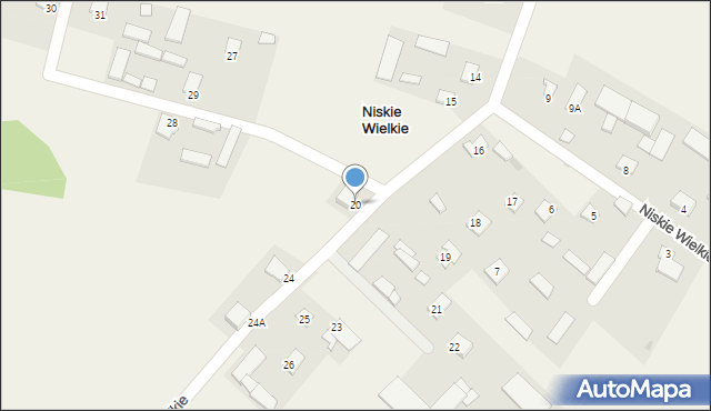 Niskie Wielkie, Niskie Wielkie, 20, mapa Niskie Wielkie