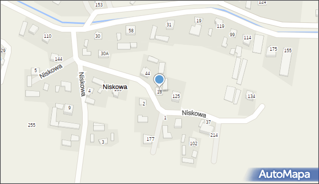 Niskowa, Niskowa, 18, mapa Niskowa