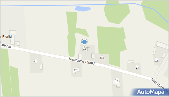 Niszczyce-Pieńki, Niszczyce-Pieńki, 12, mapa Niszczyce-Pieńki