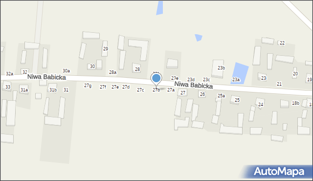 Niwa Babicka, Niwa Babicka, 27b, mapa Niwa Babicka