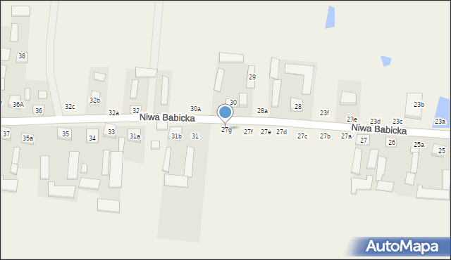 Niwa Babicka, Niwa Babicka, 27g, mapa Niwa Babicka