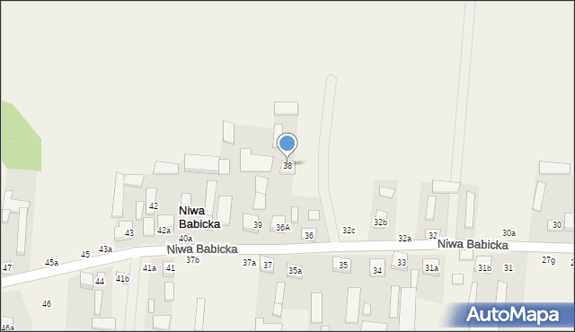 Niwa Babicka, Niwa Babicka, 38, mapa Niwa Babicka