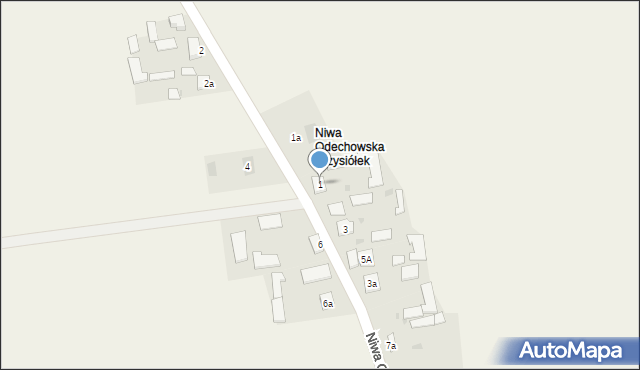 Niwa Odechowska, Niwa Odechowska, 1, mapa Niwa Odechowska