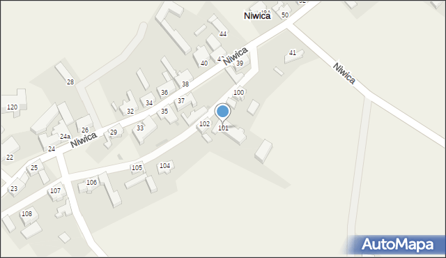 Niwica, Niwica, 101, mapa Niwica