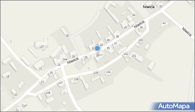 Niwica, Niwica, 33, mapa Niwica