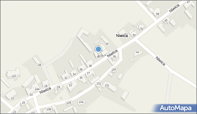 Niwica, Niwica, 40, mapa Niwica