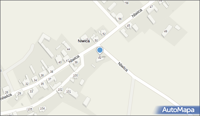 Niwica, Niwica, 41, mapa Niwica