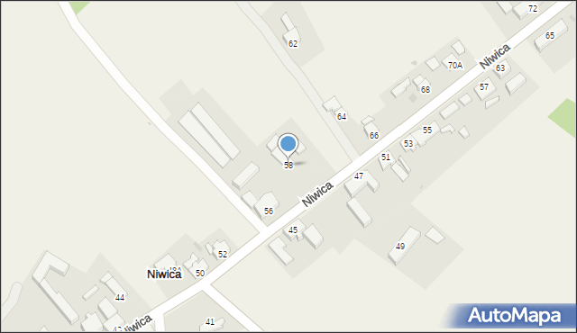 Niwica, Niwica, 58, mapa Niwica