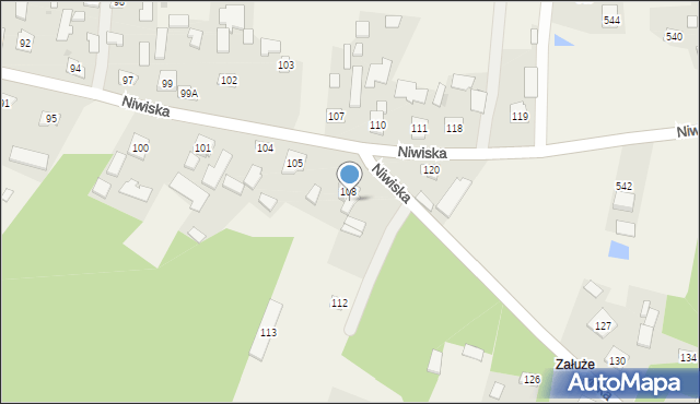 Niwiska, Niwiska, 109, mapa Niwiska