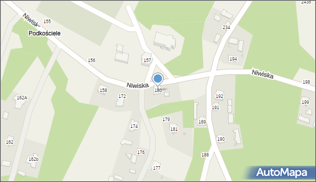 Niwiska, Niwiska, 180, mapa Niwiska