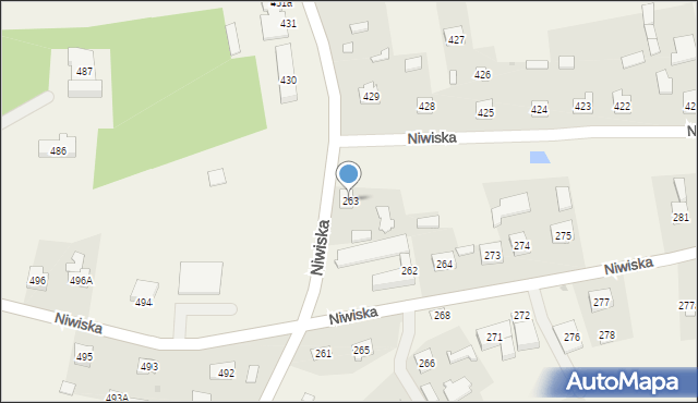 Niwiska, Niwiska, 263, mapa Niwiska