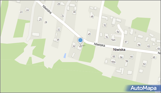 Niwiska, Niwiska, 43, mapa Niwiska