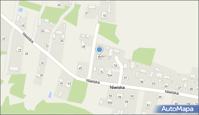 Niwiska, Niwiska, 52, mapa Niwiska