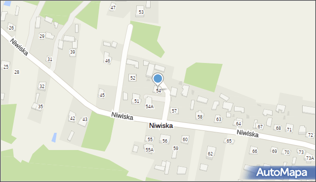 Niwiska, Niwiska, 54, mapa Niwiska