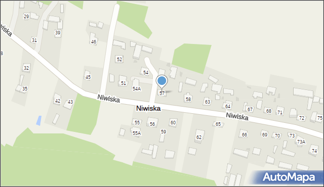 Niwiska, Niwiska, 57, mapa Niwiska