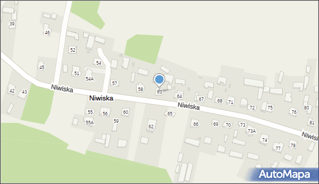 Niwiska, Niwiska, 63, mapa Niwiska