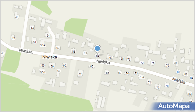 Niwiska, Niwiska, 64, mapa Niwiska