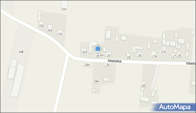 Niwiska, Niwiska, 21, mapa Niwiska