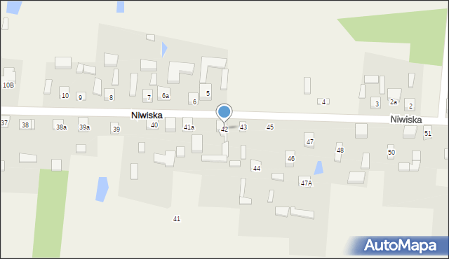 Niwiska, Niwiska, 42, mapa Niwiska