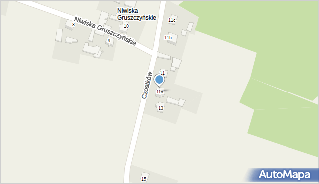 Niwiska Gruszczyńskie, Niwiska Gruszczyńskie, 11a, mapa Niwiska Gruszczyńskie