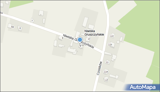 Niwiska Gruszczyńskie, Niwiska Gruszczyńskie, 9, mapa Niwiska Gruszczyńskie