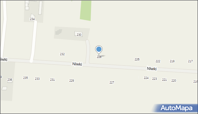 Niwki, Niwki, 228, mapa Niwki