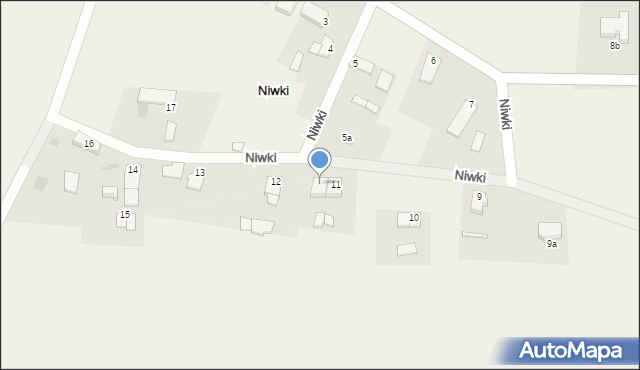 Niwki, Niwki, 11A, mapa Niwki