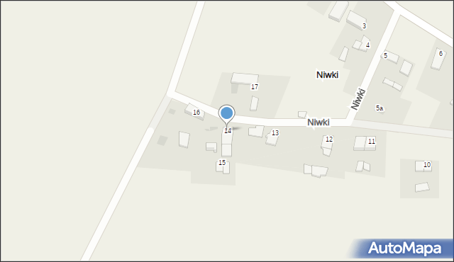 Niwki, Niwki, 14, mapa Niwki