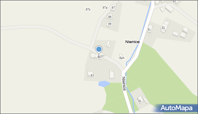 Niwnice, Niwnice, 84, mapa Niwnice