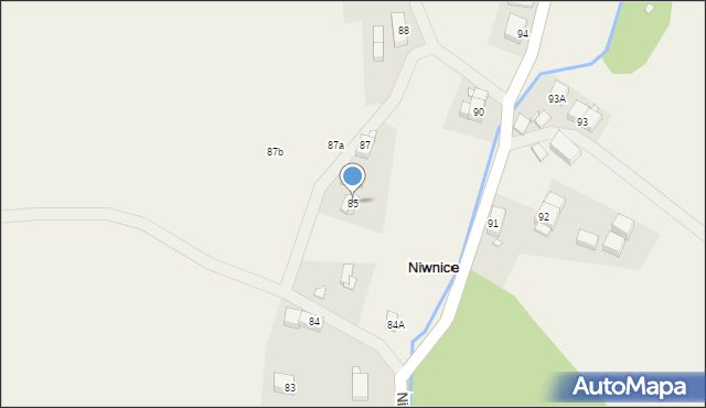 Niwnice, Niwnice, 85, mapa Niwnice