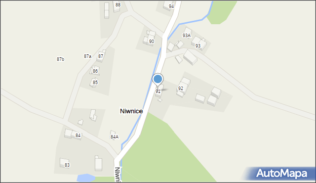 Niwnice, Niwnice, 91, mapa Niwnice