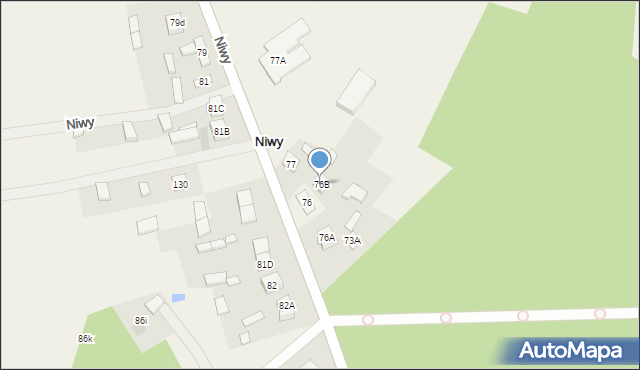 Niwy, Niwy, 76B, mapa Niwy