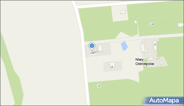 Niwy Ostrołęckie, Niwy Ostrołęckie, 13A, mapa Niwy Ostrołęckie