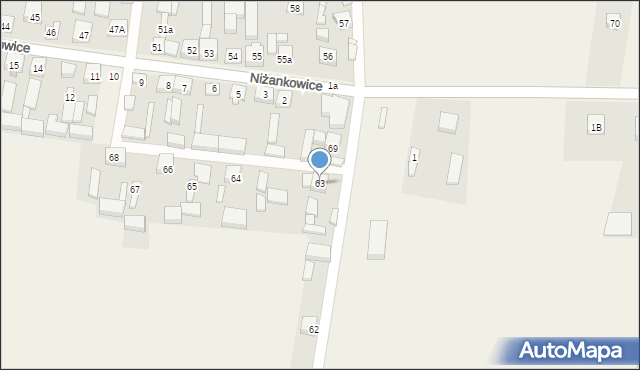 Niżankowice, Niżankowice, 63, mapa Niżankowice