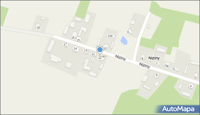 Niziny, Niziny, 11, mapa Niziny