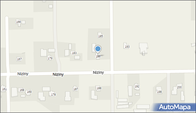 Niziny, Niziny, 186, mapa Niziny