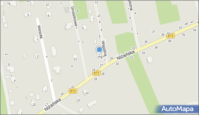 Nowa Dęba, Niżańska, 27a, mapa Nowa Dęba