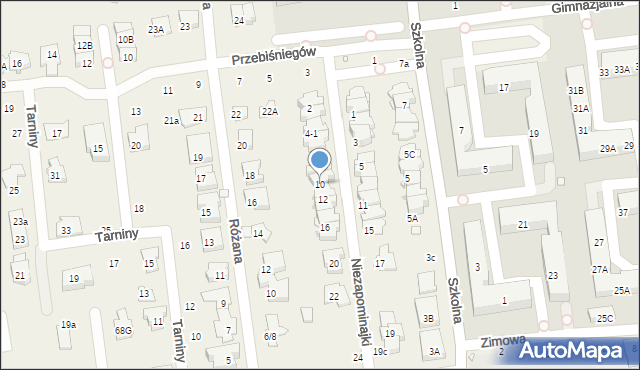 Nowa Iwiczna, Niezapominajki, 10, mapa Nowa Iwiczna