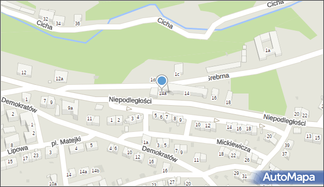 Nowa Ruda, Niepodległości, 14a, mapa Nowa Ruda