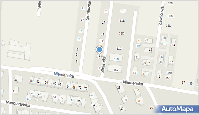 Nowodworce, Niemeńska, 29b, mapa Nowodworce